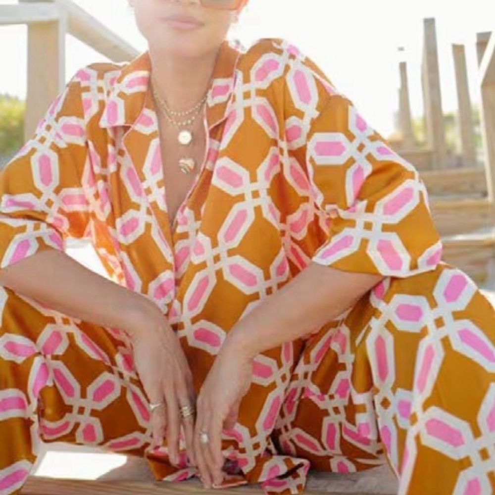 Zara Set Printed 2 Piece Matching Set Size Xs - image 3